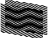 Figure 9. Moiré curves with straight base layer lines