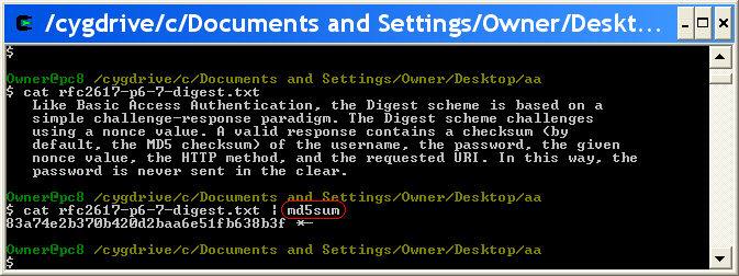 how to use openssl for md5sum on mac