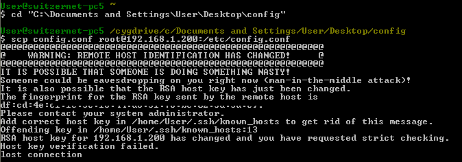 Warning remote host identification has changed как исправить